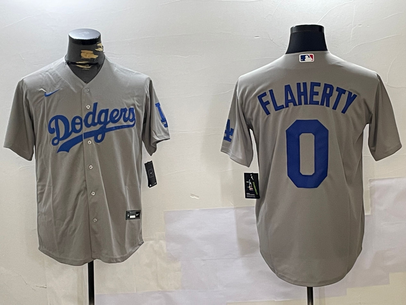 Men's Los Angeles Dodgers Jack Flaherty Gray Replica Game Jersey
