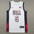 Men's 2024 USA Dream Team Anthony Edwards White Authentic Player Jersey