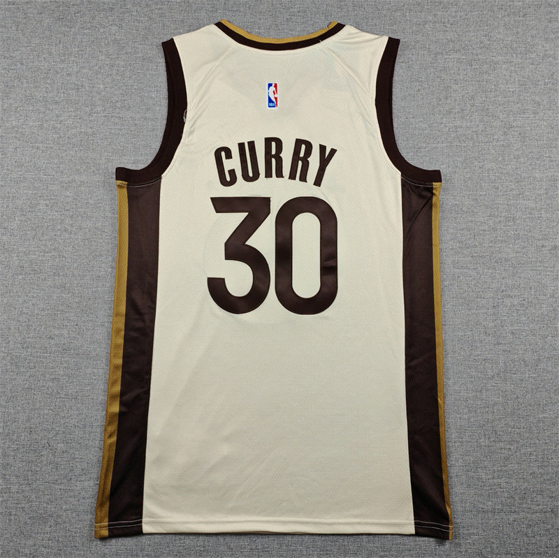 Men's Golden State Warriors Stephen Curry Tan 2025/26 Swingman Jersey - City Edition