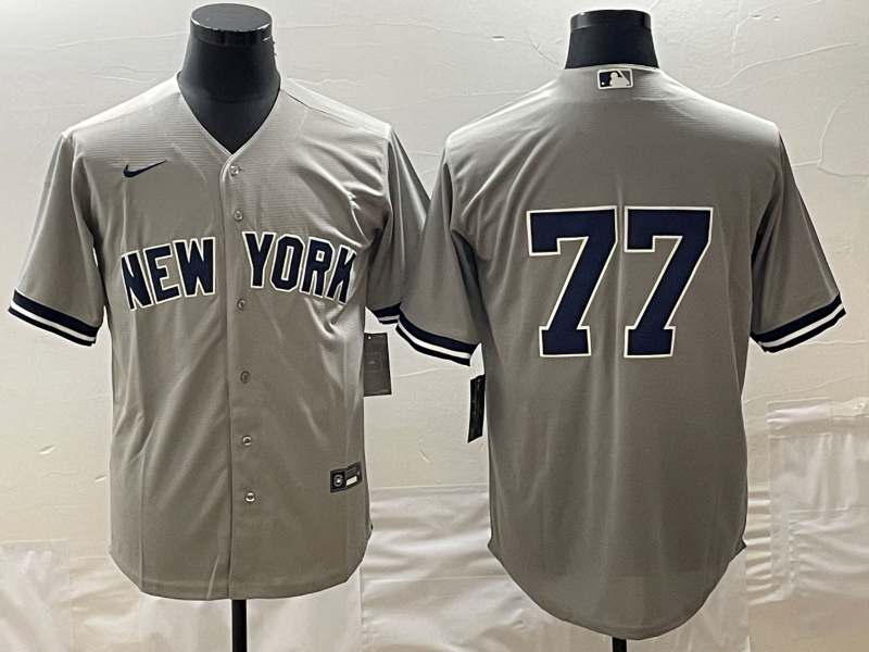 Men's New York Yankees Clint Frazier Gray Replica Player Name Jersey