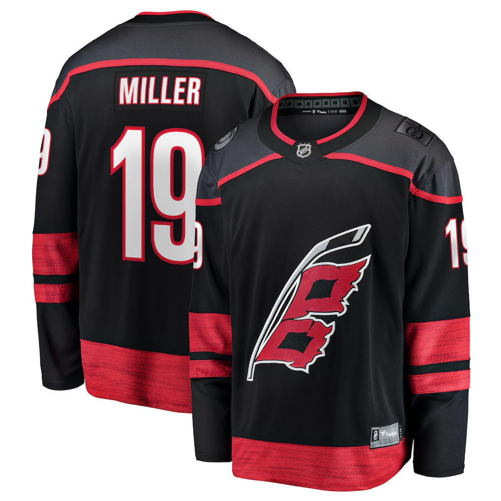 Men's Carolina Hurricanes K'Andre Miller Fanatics Black Home Breakaway Jersey