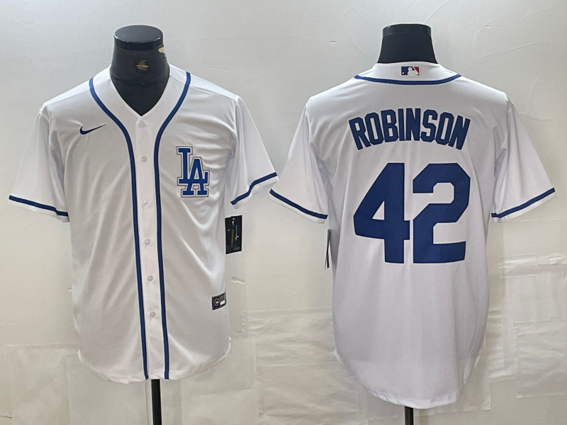 Men's Los Angeles Dodgers Jackie Robinson White Limited Player Jersey