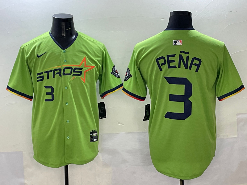 Men's Houston Astros Jeremy Pena Green 2025 City Connect Limited Player Jersey