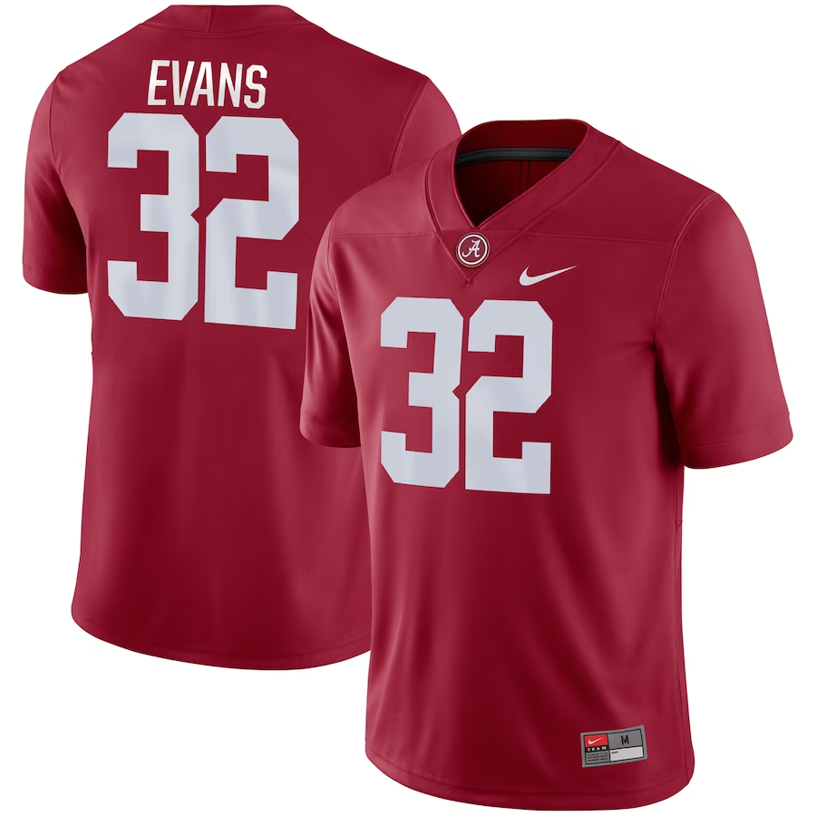 Men's Alabama Crimson Tide Rashaan Evans Crimson Player Game Jersey