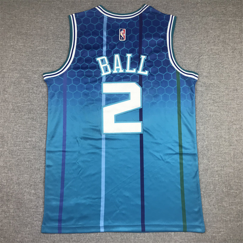 Men's Charlotte Hornets LaMelo Ball Blue Swingman Player Jersey - City Edition