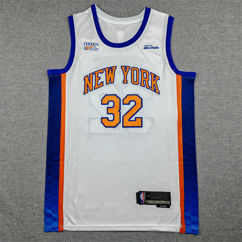 Men's New York Knicks Karl-Anthony Towns White 2025/26 Swingman Jersey - City Edition