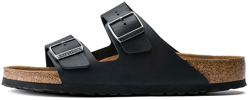 Birkenstock Arizona Oiled Nubuck Leather 752483 Narrow Fit Black Sandals