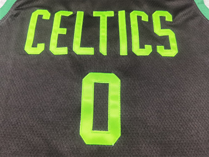 Men's Boston Celtics Jayson Tatum Black 2024/25 Swingman Player Jersey - City Edition