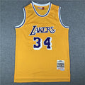 Men's Los Angeles Lakers Shaquille O'Neal Yellow 1996-97 Classics Jersey