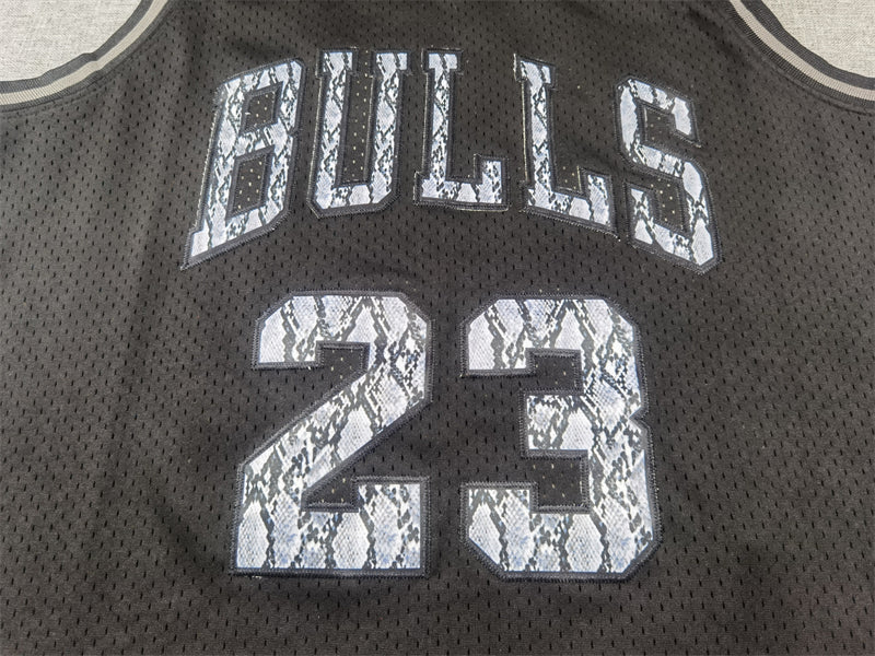 Men's Chicago Bulls Michael Jordan Black 1997/98 Hardwood Classics Authentic Jersey