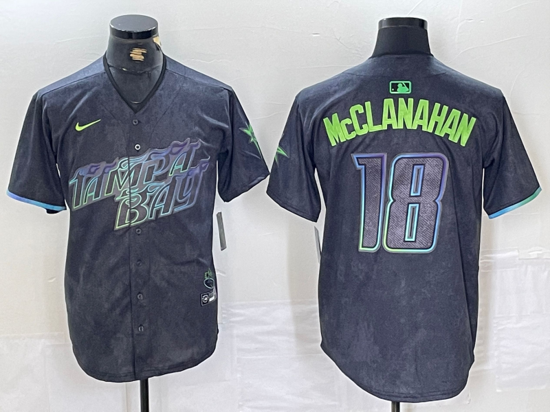 Men's Tampa Bay Rays Shane McClanahan Charcoal 2024 City Connect Limited Player Jersey