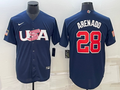 Men's 2023 World Baseball Classic Nolan Arenado USA Navy Jersey