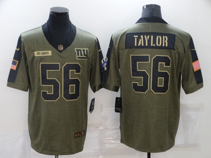 Men's New York Giants Lawrence Taylor Brown Game Jersey