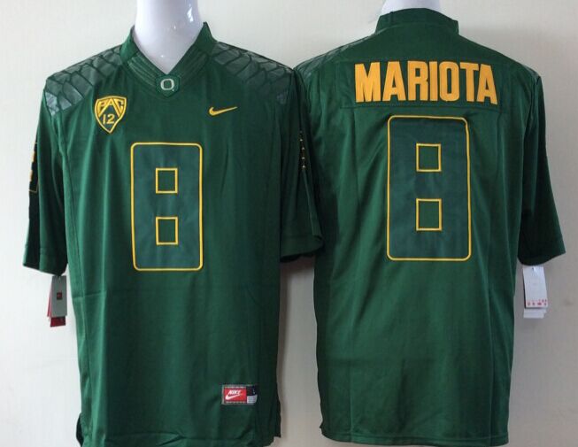 Men's Oregon Ducks Marcus Mariota Green Player Game Jersey