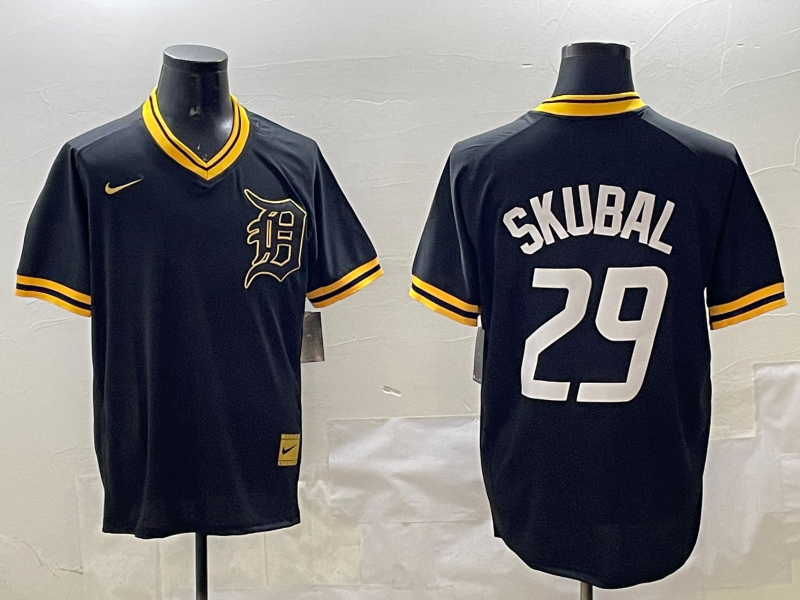 Men's Detroit Tigers Tarik Skubal Black Replica Player Jersey