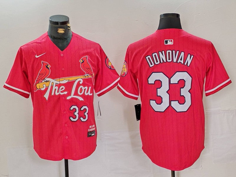 Men's St. Louis Cardinals Brendan Donovan Red 2024 City Connect Limited Player Jersey