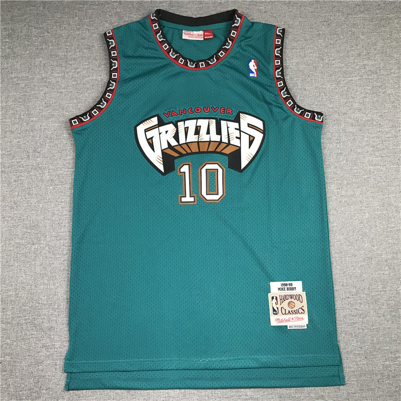 Men's Memphis Grizzlies Mike Bibby Green Classics Swingman Jersey
