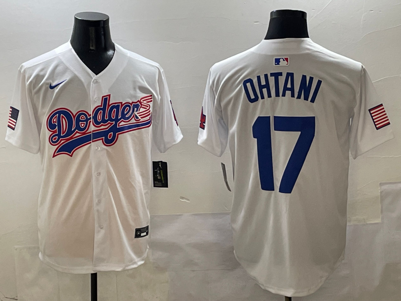 Men's Los Angeles Dodgers Shohei Ohtani White Team Game Jersy