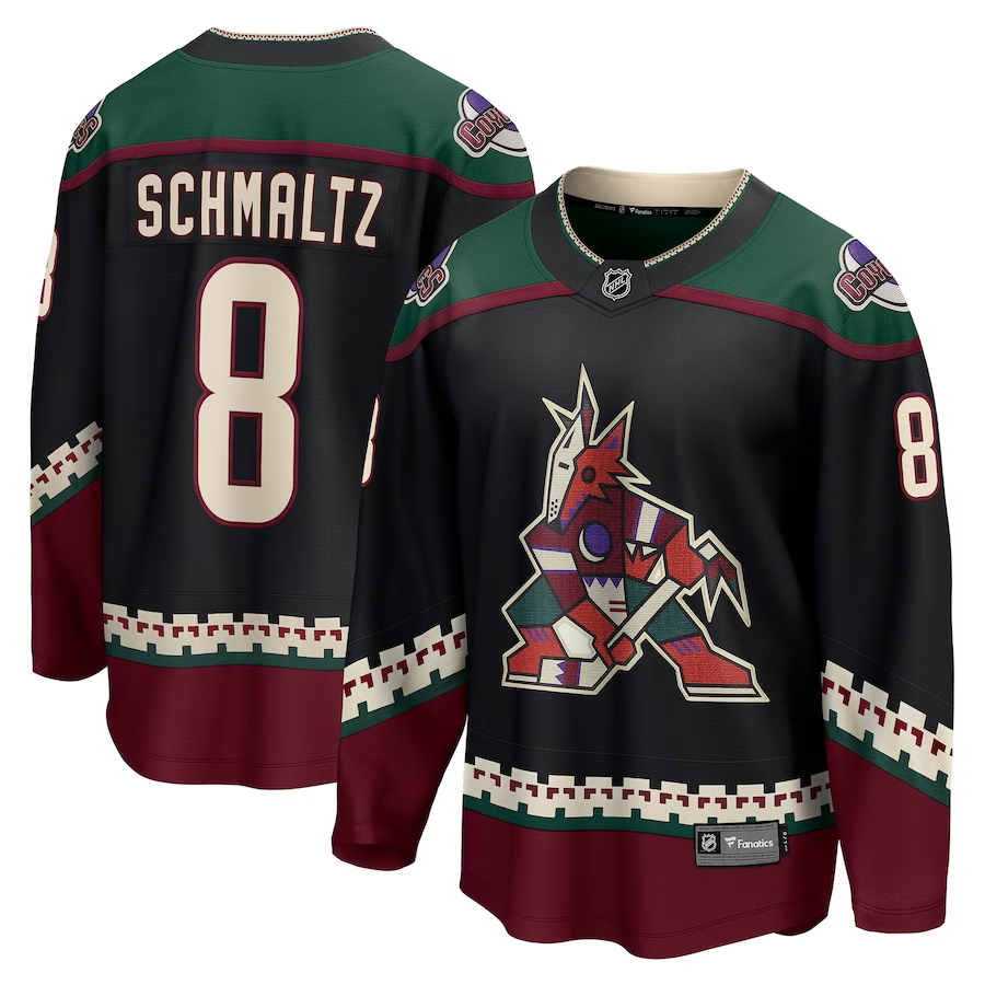 Men's Arizona Coyotes Nick Schmaltz Black Home Breakaway Player Jersey