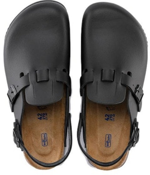 Birkenstock Kay SL Leather 1018226 Black Covered-Toe Slippers