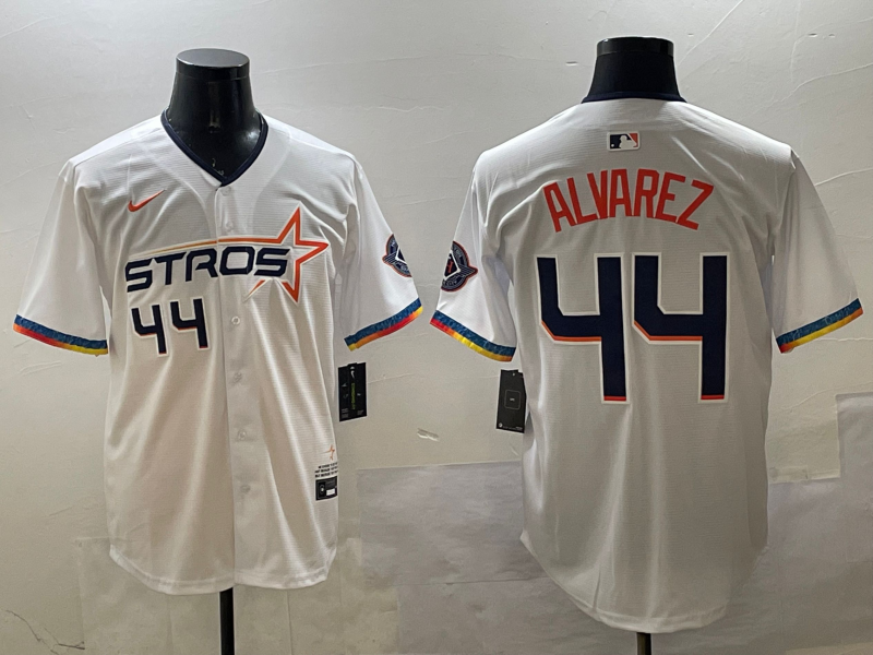 Men's Houston Astros Yordan Alvarez White 2025 City Connect Limited Player Jersey