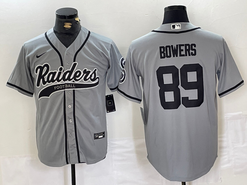 Men's Las Vegas Raiders Brock Bowers Gray Game Jersey