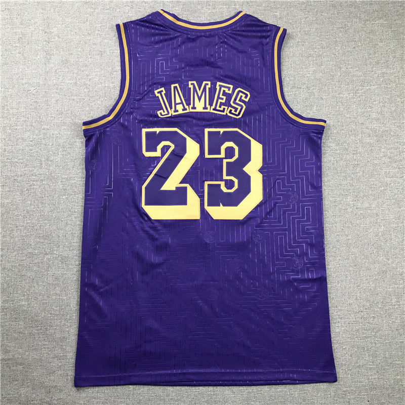Men's Los Angeles Lakers LeBron James 2018-19 Hardwood Classics Swingman Jersey