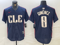 Men's Cleveland Guardians Andres Gimenez Navy 2024 City Connect Limited Jersey