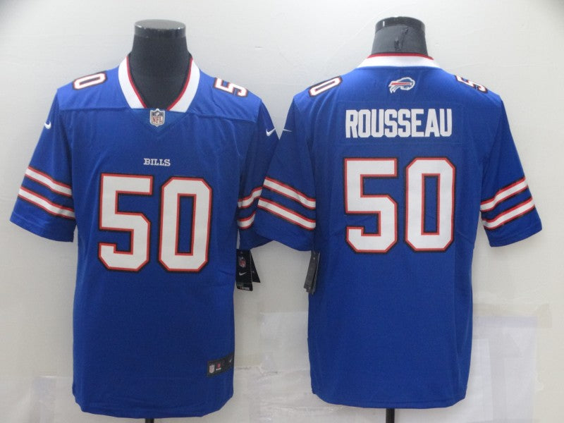 Men's Buffalo Bills Greg Rousseau Blue Game Player Jersey