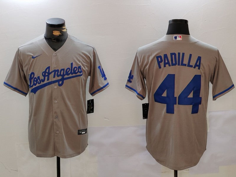 Men's Los Angeles Dodgers Vicente Padilla Gray Game Jersey