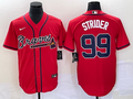 Men's Atlanta Braves Spencer Strider Red Replica Player Jersey