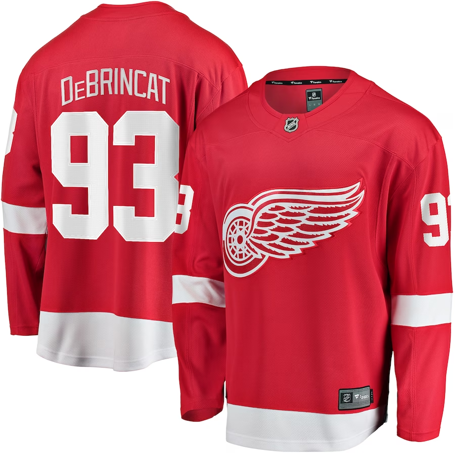 Men's Detroit Red Wings Alex DeBrincat Red Home Breakaway Player Jersey