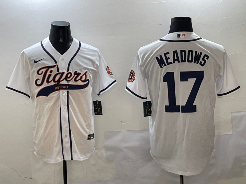 Men's Detroit Tigers Austin Meadows White Player Jersey