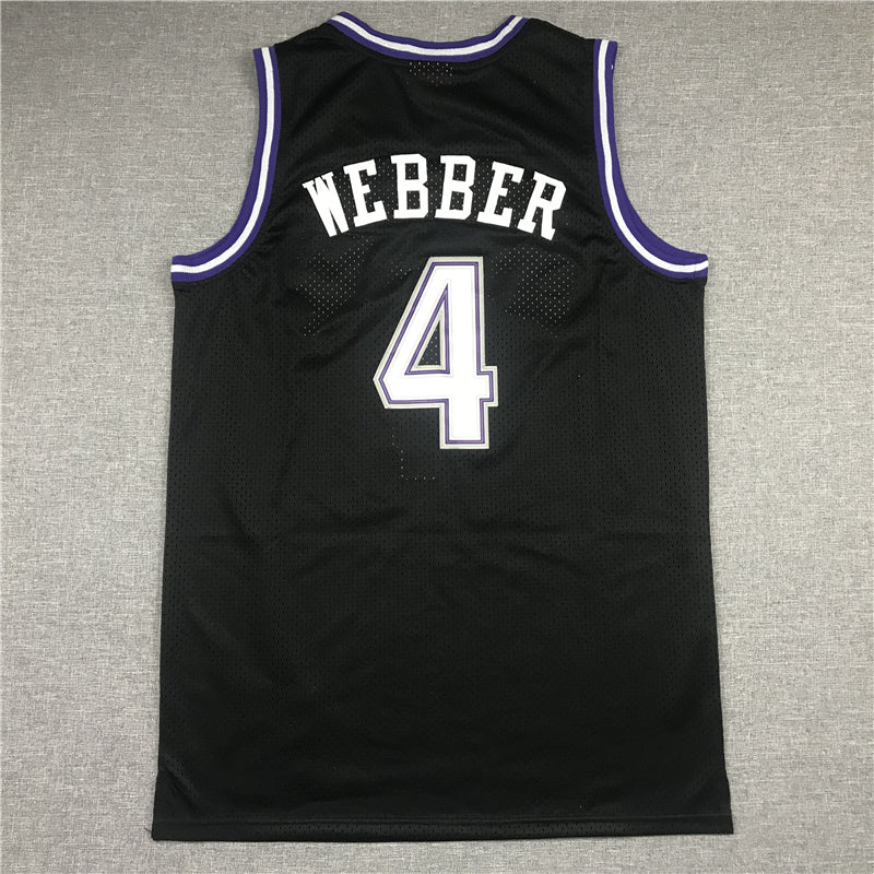 Men's Sacramento Kings Chris Webber Black Hardwood Classics Swingman Jersey