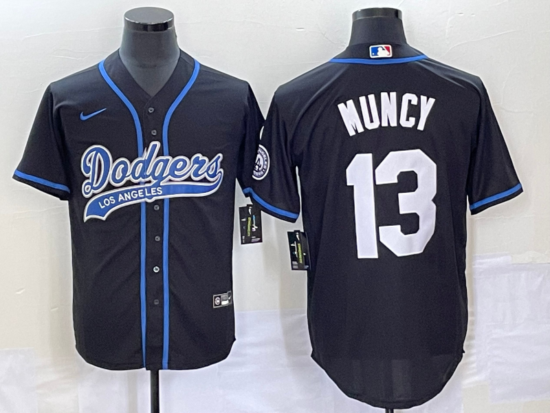 Men's Los Angeles Dodgers Max Muncy Black Player Jersey Joint Edition