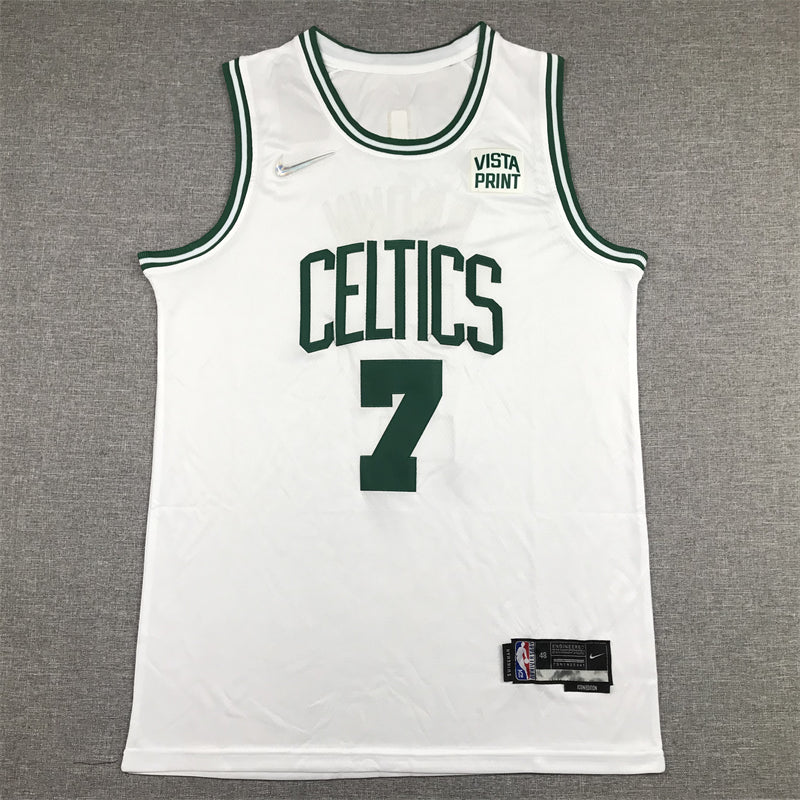 Men's Boston Celtics Jaylen Brown White 2022/23 Swingman Jersey - Association Edition
