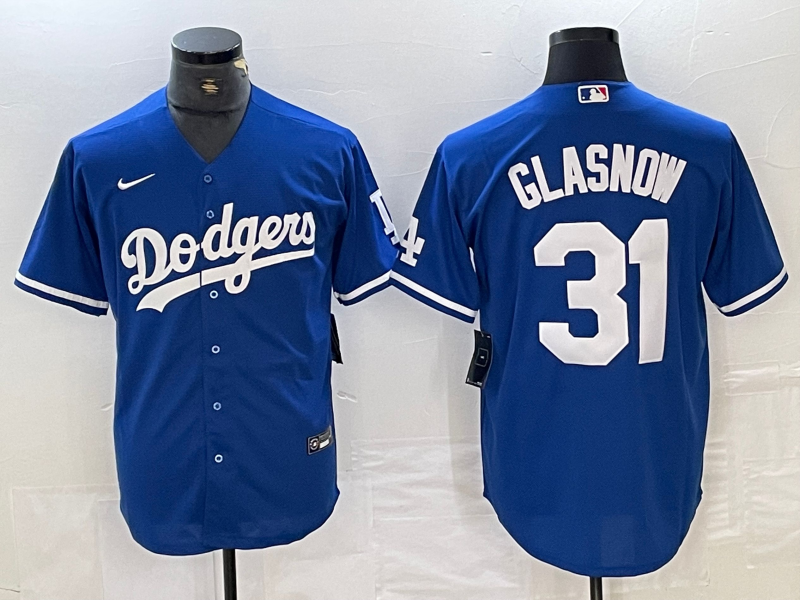 Men's Los Angeles Dodgers Tyler Glasnow Blue Replica Player Jersey