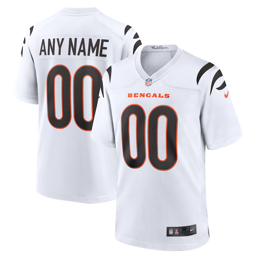 Men's Cincinnati Bengals White Game Custom Jersey