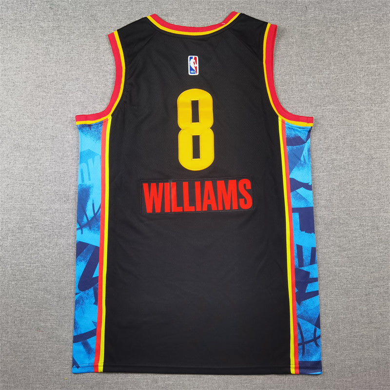 Men's Oklahoma City Thunder Jalen Williams Black 2024/25 Swingman Player Jersey - City Edition
