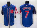 Men's Chicago Cubs Dansby Swanson Royal Game Player Jersey