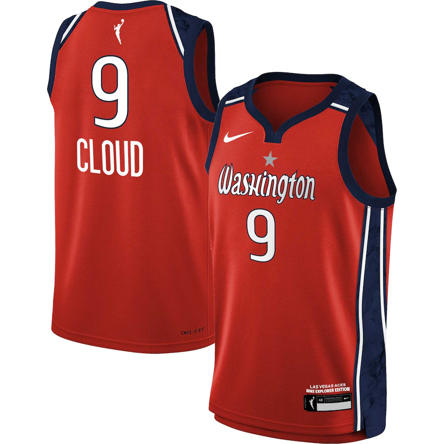 Men's Washington Mystics Natasha Cloud Red 2021 Explorer Edition Victory Player Jersey