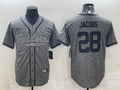 Men's Las Vegas Raiders Josh Jacobs Gray Player Jersey Joint Edition