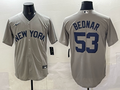 Men's New York Yankees David Bednar Grey Replica Player Jersey