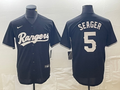 Men's Texas Rangers Corey Seager Black Replica Player Jersey