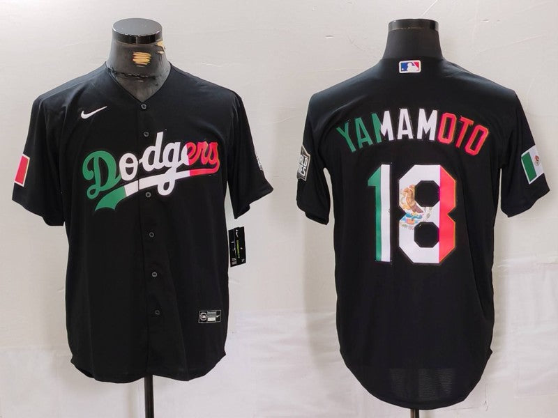 Men's Los Angeles Dodgers Yoshinobu Yamamoto Black Player Jersey