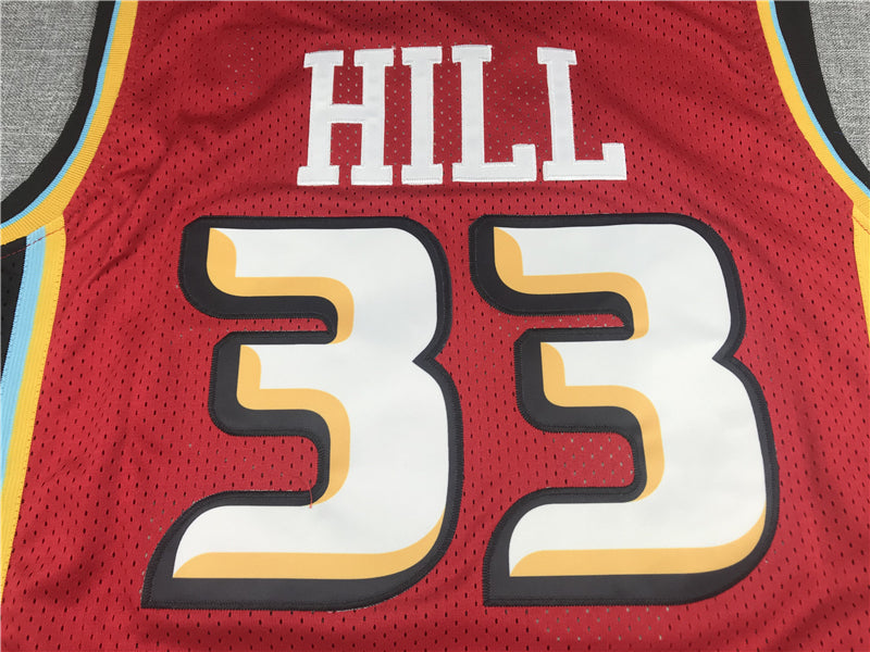 Men's Detroit Pistons Grant Hill 1998-99 Red Hardwood Classics Swingman Jersey