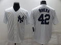 Men's New York Yankees Mariano Rivera White Stitched Jersey