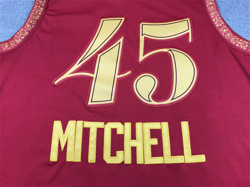 Men's Cleveland Cavaliers Donovan Mitchell Wine 2023/24 Swingman Jersey - City Edition