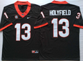 Men's Georgia Bulldogs Elijah Holyfield Black Player Game Jersey