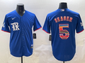 Men's Texas Rangers Corey Seager Royal Replica Player Jersey